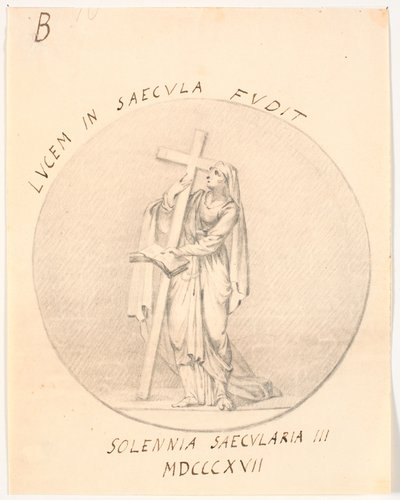 Medaille met allegorisch vrouwelijk figuur door C.A. Lorentzen