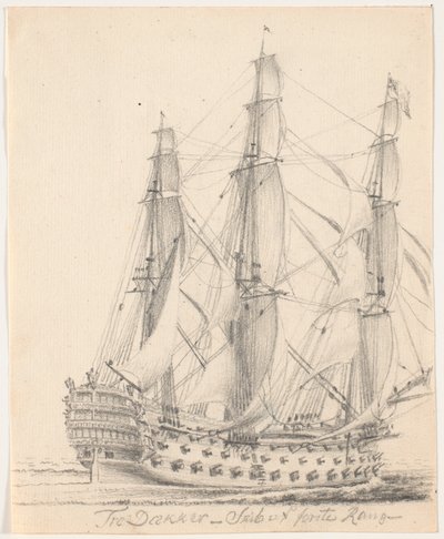 Drie dekkers - Schip van de eerste rang door C.A. Lorentzen