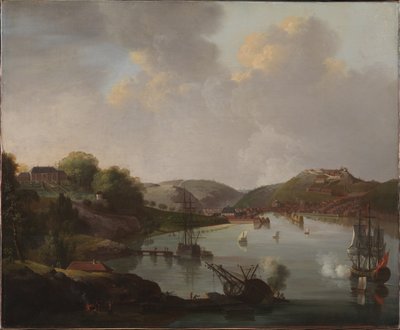 Uitzicht over Frederikshald in Noorwegen door C.A. Lorentzen