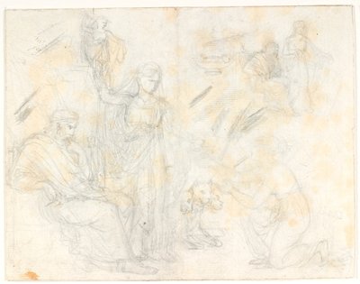 Psyche ontvangt de kruik van Proserpina door C.G. Kratzenstein Stub