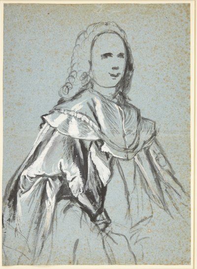 Studie voor een portret, vermoedelijk van A. G. Moltke door C.G. Pilo