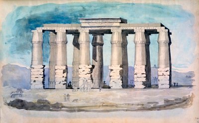 Oud Egyptisch tempel, Egypte, 19e eeuw door CH Smith