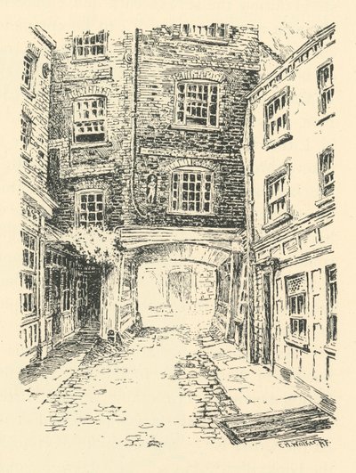 Old Bell Inn, Holborn, 18e eeuw, 1925 door CH Walker