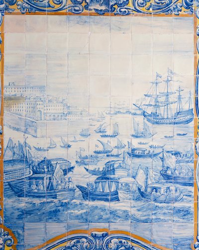 Vieringen voor het huwelijk van Catherine van Braganza met koning Charles II van Engeland, 23 april door J.B. and Brown J. Rowbotham