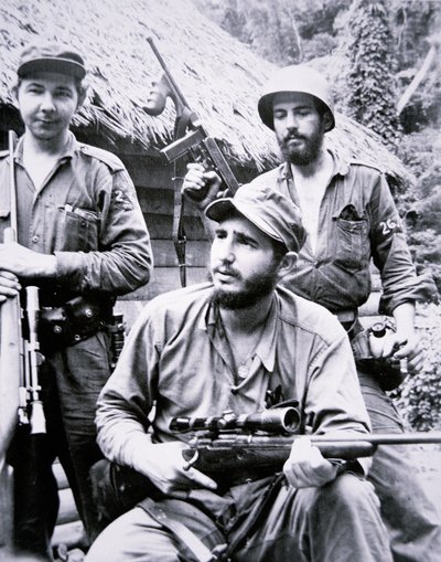 Fidel Castro in de Sierra Maestra bergen door J.B. and Brown J. Rowbotham