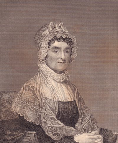 Portret van Abigail Adams (1744-1818), echtgenote van de Amerikaanse president John Adams, gravure door G Stuart en F E Jones door J.B. and Brown J. Rowbotham