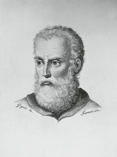 Portret van Annibale Caro (1507-1566), Italiaanse schrijver en dichter, gravure door Ado Fioroni (actief 1812-1833) naar tekening van Giovanni Battista Gigola (1767-1841) door J.B. and Brown J. Rowbotham