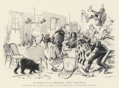 Een episode in een Adirondack Hotel eetkamer door C.J. Taylor