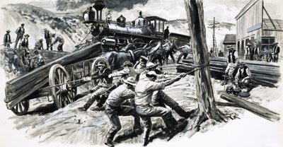 Een spoorweg door de staat Washington in 1873 door C.L. Doughty