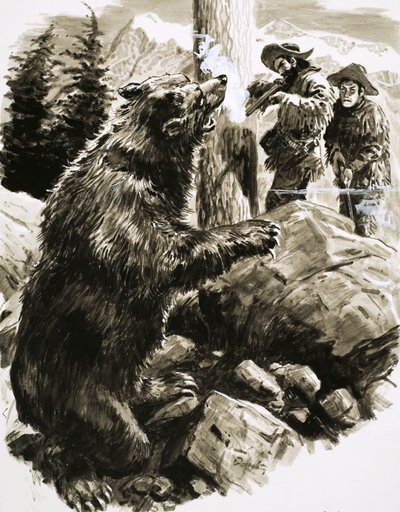 Amerikaanse grizzlybeer neergeschoten door pelsjagers door C.L. Doughty