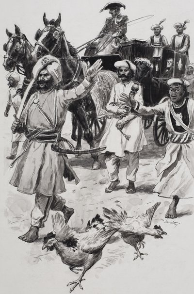Oost-Indische Compagnie (gouache op papier) door C.L. Doughty