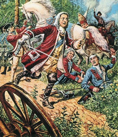 George II bij de slag om Dettingen door C.L. Doughty