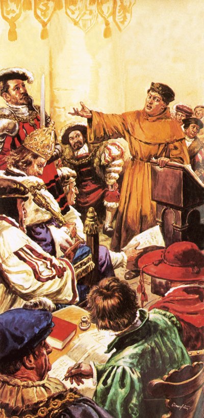 Luther voor de keizer van het Heilige Roomse Rijk, Karel V door C.L. Doughty
