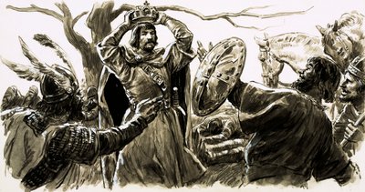 Macbeth - Niet schuldig aan moord (gouache op papier) door C.L. Doughty
