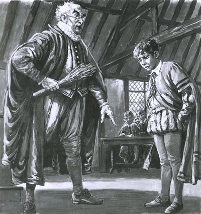 Shakespeare als jongen gedisciplineerd door C.L. Doughty