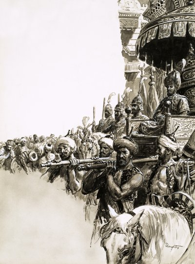 Suleiman de Grote kreeg een enthousiast onthaal van de inwoners van Constantinopel door C.L. Doughty