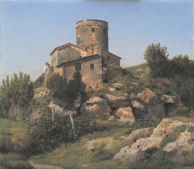 Een gebouw bij Tor di Quinto buiten Rome door Christoffer Wilhelm Eckersberg