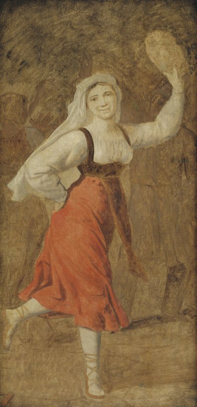 Een dansend Italiaans meisje door Christoffer Wilhelm Eckersberg