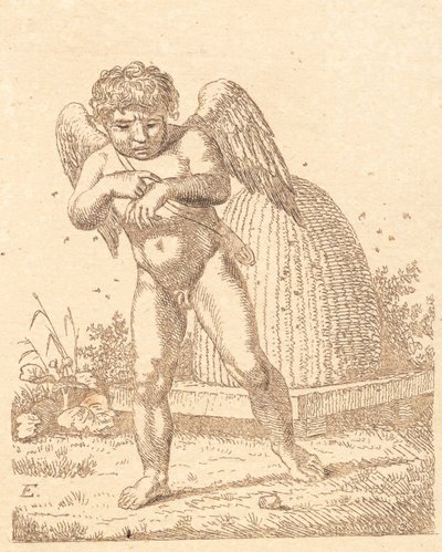Amor gebeten door een bij door Christoffer Wilhelm Eckersberg