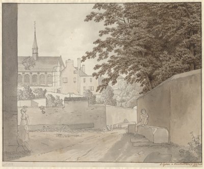 Bij de Saint-Martin kerk in Montmorency, ten noorden van Parijs, 10 juli 1812 door Christoffer Wilhelm Eckersberg
