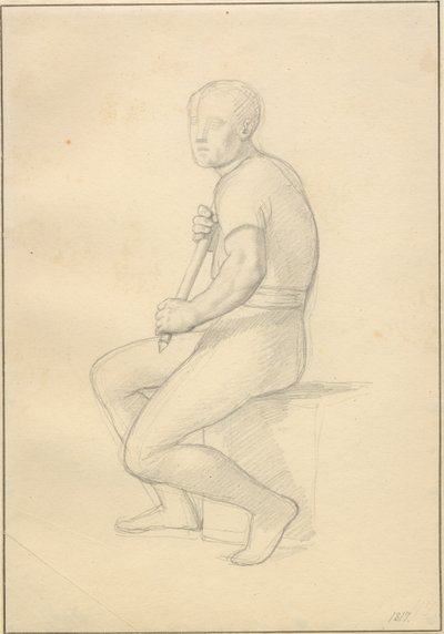 De dood van Balder - studie voor Thor door Christoffer Wilhelm Eckersberg