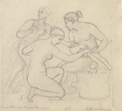 Dochters van Cecrops onthullen de Geheimen van Minerva door Christoffer Wilhelm Eckersberg
