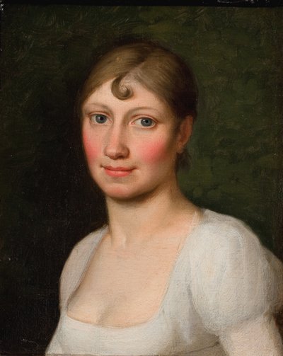 Christine Rebekka Eckersberg, geboren Hyssing, eerste vrouw van de kunstenaar door Christoffer Wilhelm Eckersberg