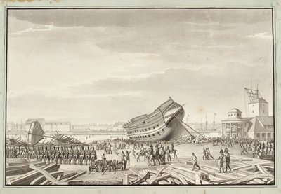 De laatste daad van de Engelsen in Kopenhagen door Christoffer Wilhelm Eckersberg