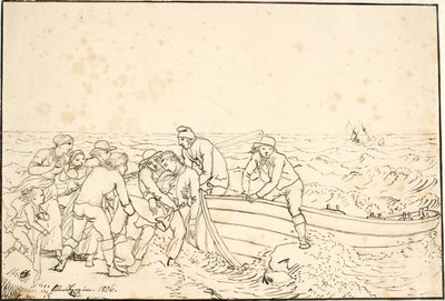 De vissers van Hornbæk door Christoffer Wilhelm Eckersberg
