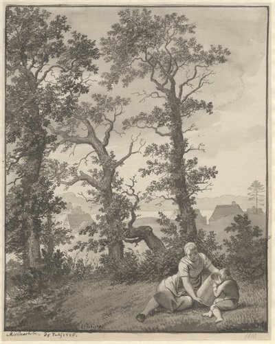 Uit de omgeving van Skjoldnæsholm door Christoffer Wilhelm Eckersberg