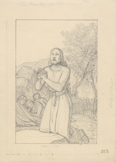 Christus in Gethsemane door Christoffer Wilhelm Eckersberg