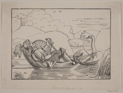 Partij van Kullen, gezien vanaf de zee bij Mølleleje. door Christoffer Wilhelm Eckersberg