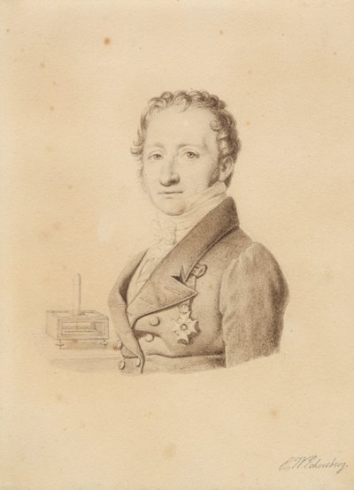 Portret van de Noorse natuurkundige Christoffer Hansteen. Borstbeeld en face links door Christoffer Wilhelm Eckersberg