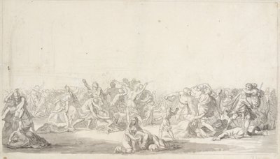 De roof van de Sabijnse maagden door Christoffer Wilhelm Eckersberg