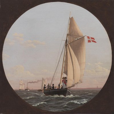 Zeilen van Kopenhagen naar Charlottenlund door Christoffer Wilhelm Eckersberg
