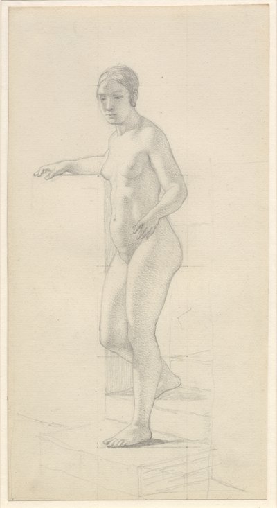 Staand vrouwelijk model door Christoffer Wilhelm Eckersberg