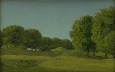 Studie uit het Deerpark bij Kopenhagen door Christoffer Wilhelm Eckersberg