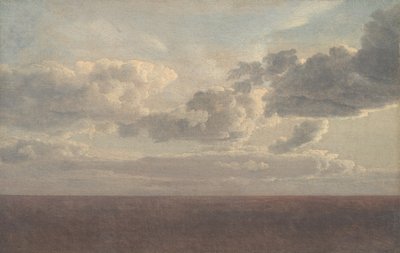 Studie van wolken boven de zee door Christoffer Wilhelm Eckersberg