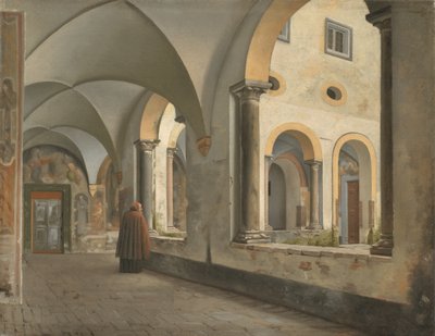 De kloosters van het Franciscaner klooster Santa Maria in Aracoeli in Rome door Christoffer Wilhelm Eckersberg