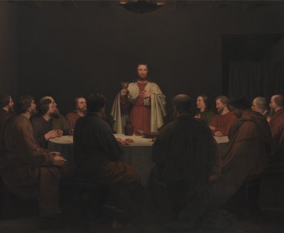 Het Laatste Avondmaal. Altaarstuk door Christoffer Wilhelm Eckersberg