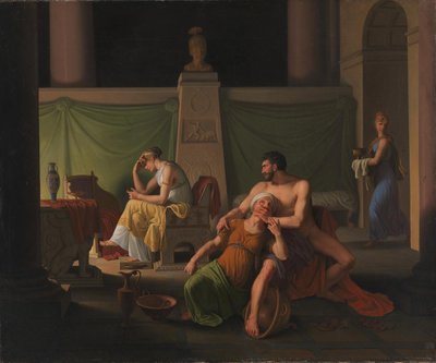 De terugkeer van Odysseus. Scène uit Homeros