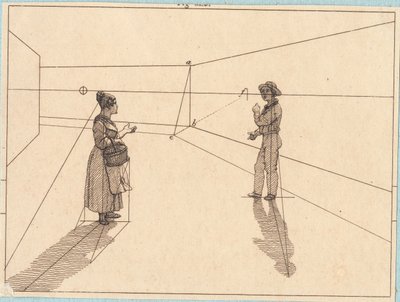 Twee figuren in een geometrische constructie. Illustratie voor 