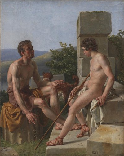 Twee herders door Christoffer Wilhelm Eckersberg