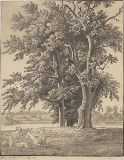Het eiland bij Valsølille door Christoffer Wilhelm Eckersberg