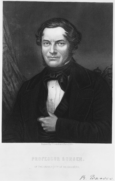 Robert Bunsen, Duitse chemicus, 1850s door C. Cook