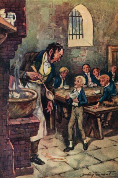 Illustratie voor Oliver Twist door Charles Dickens door C. Dudley (after) Tennant