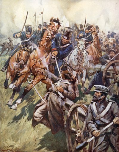 "Kozak en Rus werden door de sabelslag verbrijzeld en gespleten" door C. Dudley Tennant
