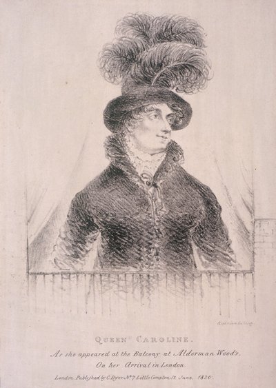 Caroline, Gemalin van George IV, 1820 door C Dyer