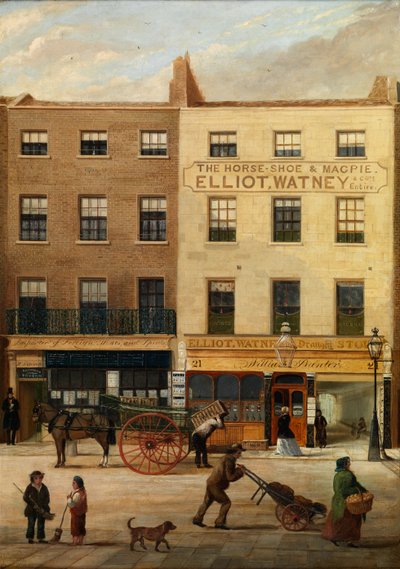 De Hoefijzer en Ekster Pub, Westminster door C. E. Ambrose