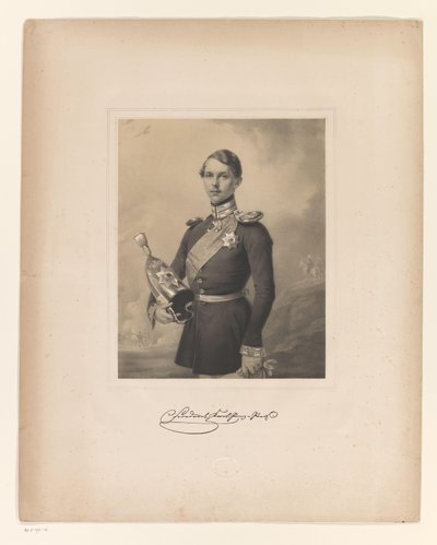 Portret van Frederik Karel, prins van Pruisen door C. Fischer